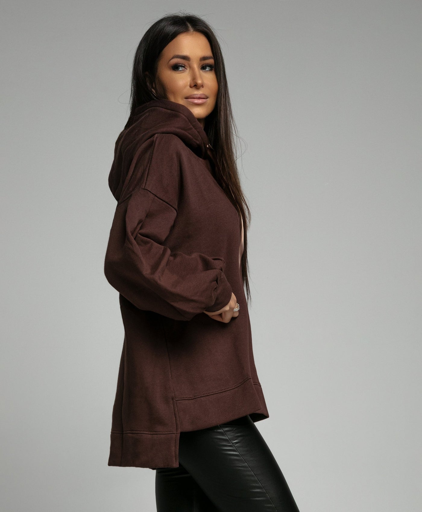 Hoodie Elia Dark Brown