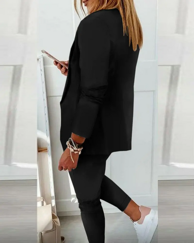 Anna™ - Drawstring Pants and Blazer Coat Set (50% OFF)