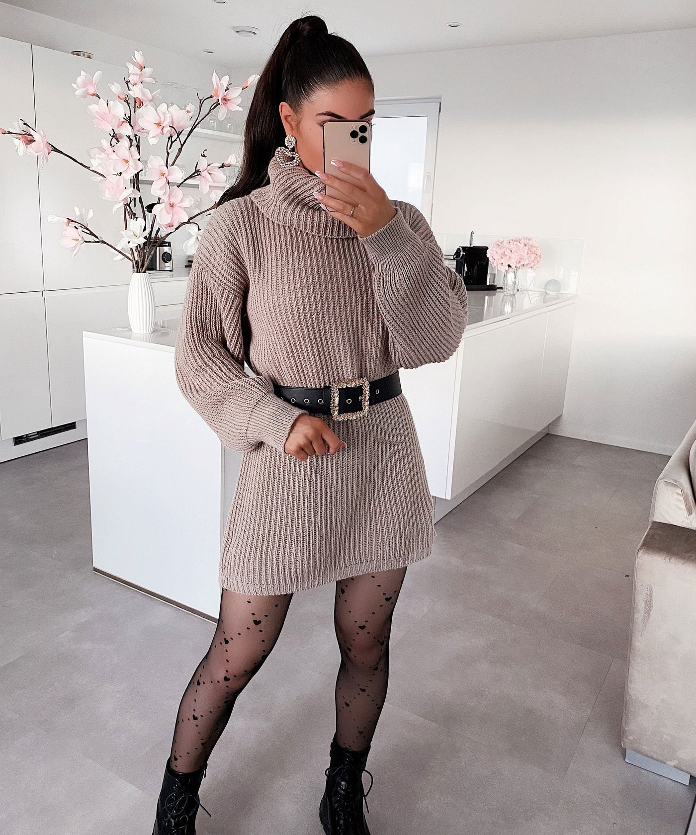 Sweater Dress Leila Camel